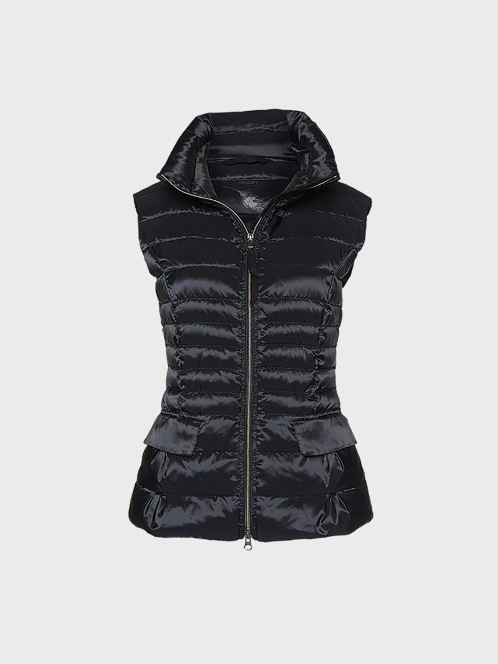 Marc Cain women's black quilted down filled vest in size N3.